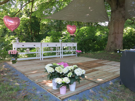 Holztanzfläche für Garten-Hochzeiten